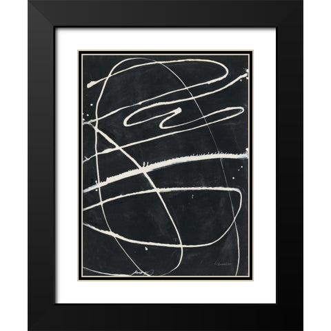 Fortitude II Black Modern Wood Framed Art Print with Double Matting by Hristova, Albena
