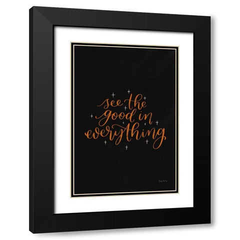 Mod Glam See the Good II Black Black Modern Wood Framed Art Print with Double Matting by Thorns, Becky