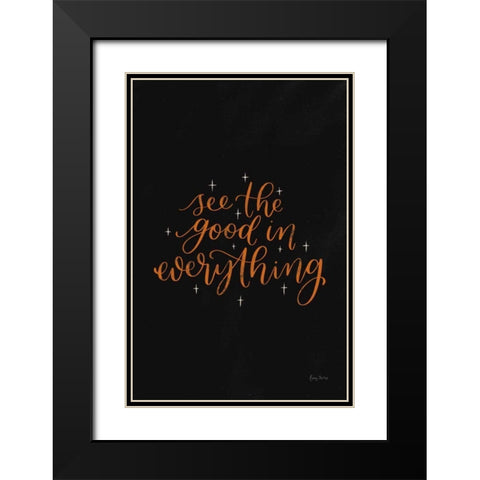 Mod Glam See the Good II Black Black Modern Wood Framed Art Print with Double Matting by Thorns, Becky