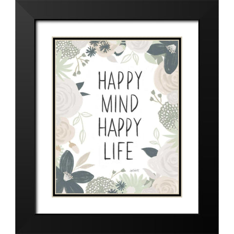 Happy Thoughts I Black Modern Wood Framed Art Print with Double Matting by Tavoletti, Anne