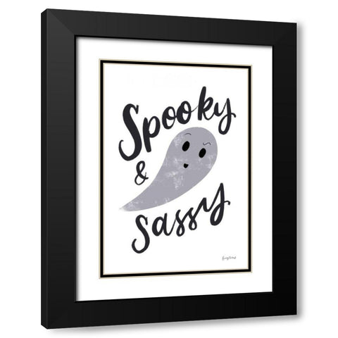 Sophisticated Spooky IB Black Modern Wood Framed Art Print with Double Matting by Thorns, Becky