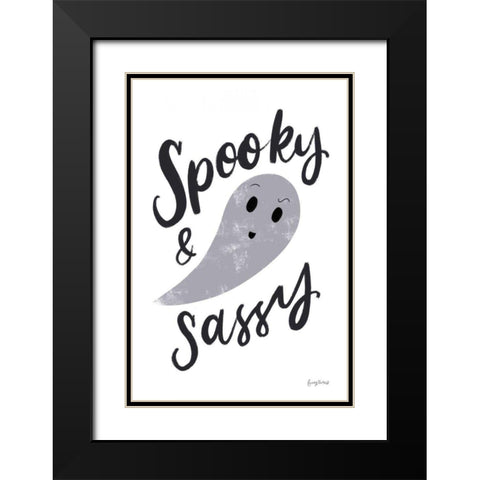 Sophisticated Spooky IB Black Modern Wood Framed Art Print with Double Matting by Thorns, Becky