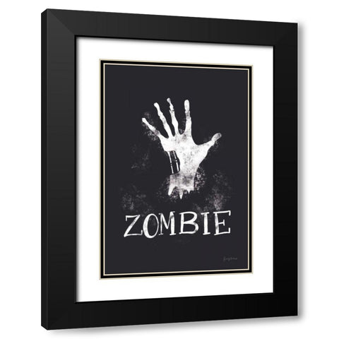 Sophisticated Spooky X Black Modern Wood Framed Art Print with Double Matting by Thorns, Becky