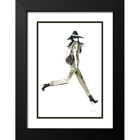 Out On the Town I Olive Black Modern Wood Framed Art Print with Double Matting by Charro, Mercedes Lopez