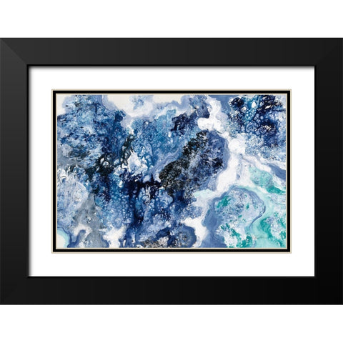 Tidal Reflection Crop Black Modern Wood Framed Art Print with Double Matting by Vassileva, Silvia