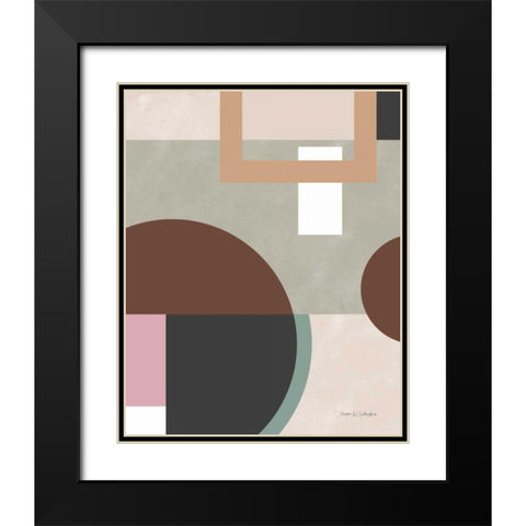Soft Modern II Black Modern Wood Framed Art Print with Double Matting by Gallagher, Megan