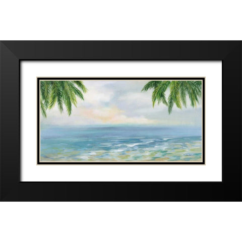 Island Morning Black Modern Wood Framed Art Print with Double Matting by Vassileva, Silvia