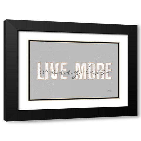Morning Affirmations II Gray Horizontal Black Modern Wood Framed Art Print with Double Matting by Marshall, Laura