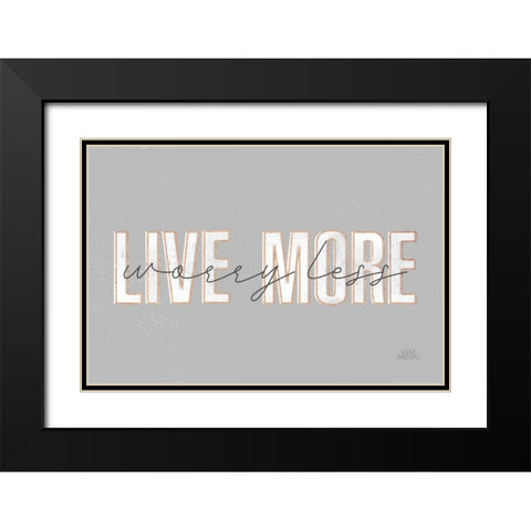 Morning Affirmations II Gray Horizontal Black Modern Wood Framed Art Print with Double Matting by Marshall, Laura