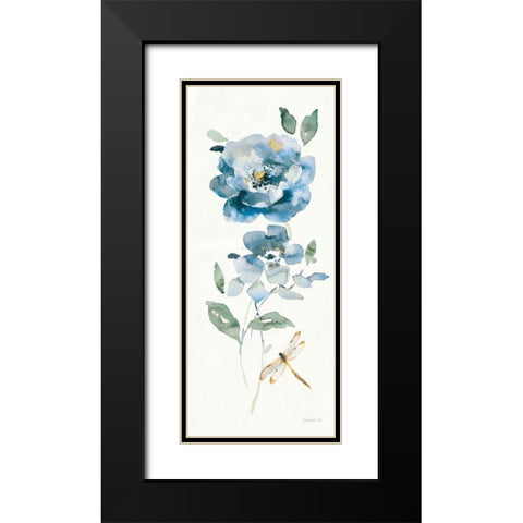 Blues of Summer IV Gilded Panel Black Modern Wood Framed Art Print with Double Matting by Nai, Danhui