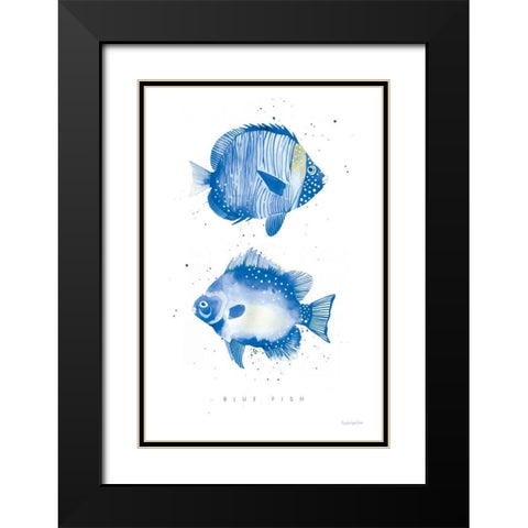 Tropical Fish Black Modern Wood Framed Art Print with Double Matting by Charro, Mercedes Lopez
