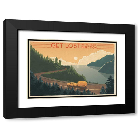 Born to Roam I Black Modern Wood Framed Art Print with Double Matting by Penner, Janelle