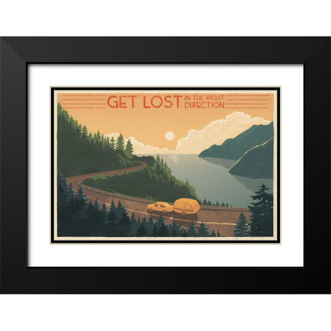 Born to Roam I Black Modern Wood Framed Art Print with Double Matting by Penner, Janelle