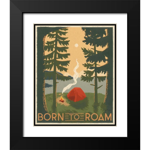Born to Roam II Black Modern Wood Framed Art Print with Double Matting by Penner, Janelle