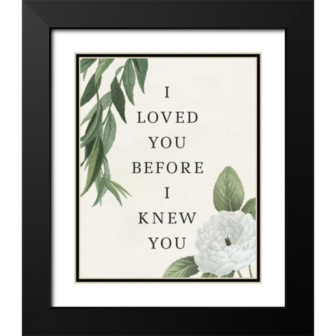 Victorian Garden Sentiment I Black Modern Wood Framed Art Print with Double Matting by Wild Apple Portfolio