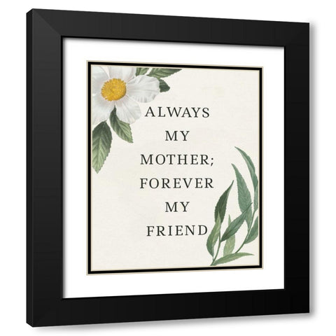 Victorian Garden Sentiment II Black Modern Wood Framed Art Print with Double Matting by Wild Apple Portfolio