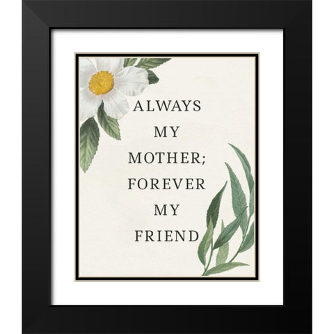 Victorian Garden Sentiment II Black Modern Wood Framed Art Print with Double Matting by Wild Apple Portfolio