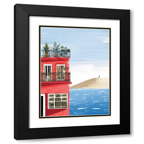 Las Palmas I Black Modern Wood Framed Art Print with Double Matting by Escalante, Omar