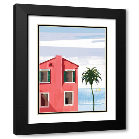 Las Palmas II Black Modern Wood Framed Art Print with Double Matting by Escalante, Omar