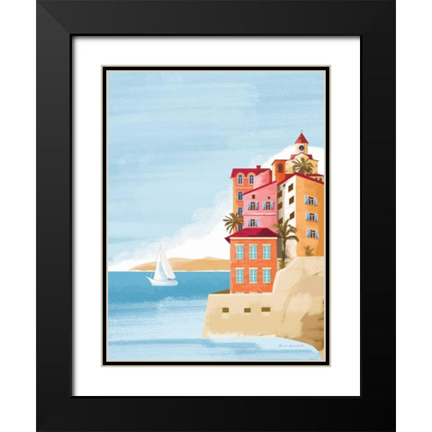 Las Palmas III Black Modern Wood Framed Art Print with Double Matting by Escalante, Omar