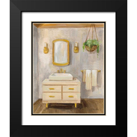 Attic Bathroom I Crop Black Modern Wood Framed Art Print with Double Matting by Vassileva, Silvia