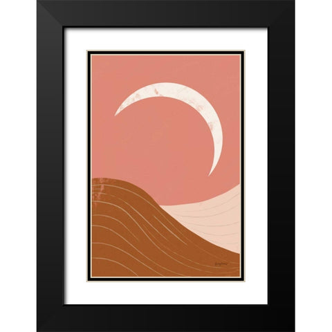 Desert Sunrise II Black Modern Wood Framed Art Print with Double Matting by Paschke, Chris