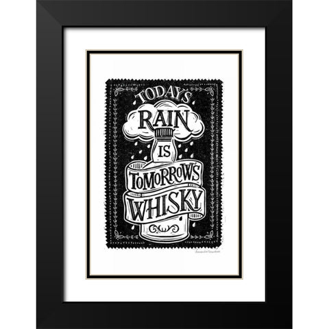 Whisky Rain Black Modern Wood Framed Art Print with Double Matting by Snowdon, Alexandra