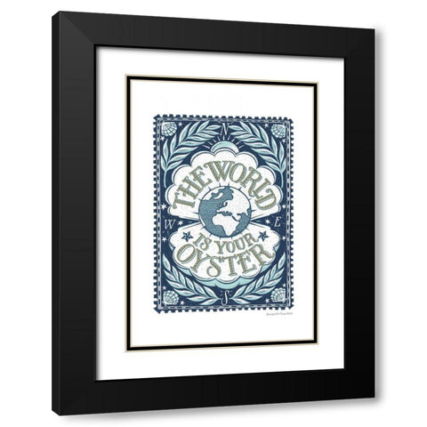 World is Your Oyster Black Modern Wood Framed Art Print with Double Matting by Snowdon, Alexandra