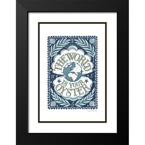 World is Your Oyster Black Modern Wood Framed Art Print with Double Matting by Snowdon, Alexandra