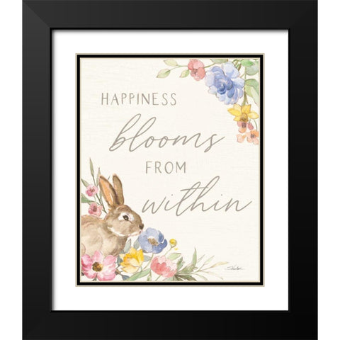 Happy Easter IX Black Modern Wood Framed Art Print with Double Matting by Vassileva, Silvia