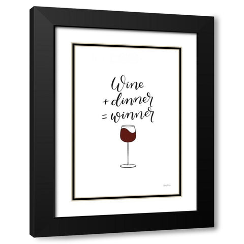 Kitchen Words III BW II Black Modern Wood Framed Art Print with Double Matting by Thorns, Becky