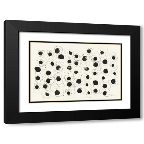 Round Seven Deluxe Black Modern Wood Framed Art Print with Double Matting by Novak, Shirley