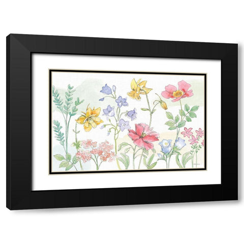 Peaceful Petals VI Black Modern Wood Framed Art Print with Double Matting by Grove, Beth