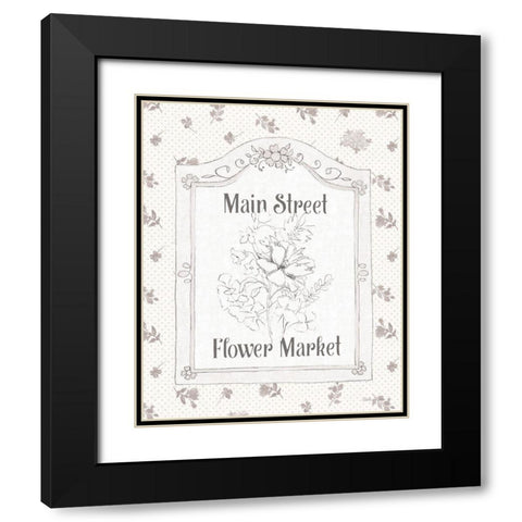 Peaceful Petals V Neutral Black Modern Wood Framed Art Print with Double Matting by Grove, Beth