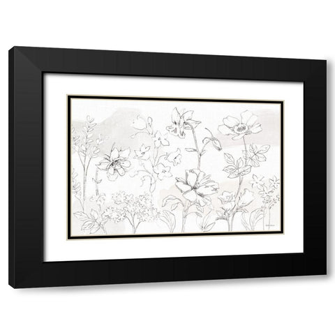 Peaceful Petals VI Neutral Black Modern Wood Framed Art Print with Double Matting by Grove, Beth