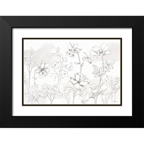 Peaceful Petals VI Neutral Black Modern Wood Framed Art Print with Double Matting by Grove, Beth