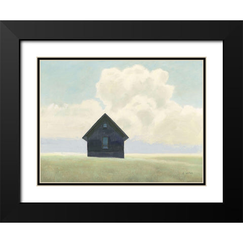 Lonely Landscape I Black Modern Wood Framed Art Print with Double Matting by Wiens, James