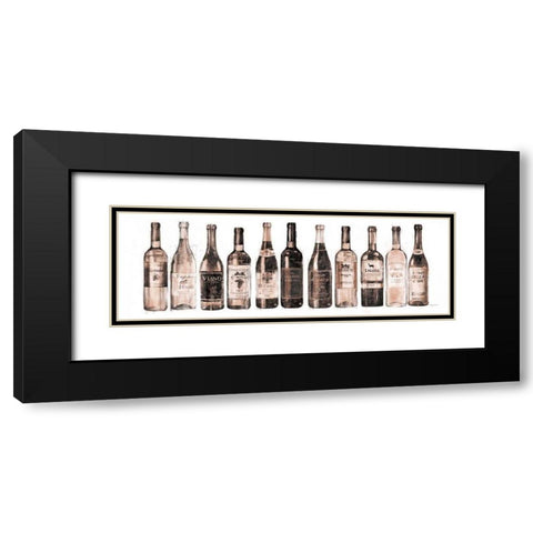 Wine Cellar Red Watercolor Imaya Black Modern Wood Framed Art Print with Double Matting by Tillmon, Avery