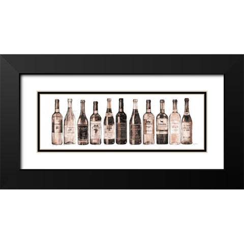 Wine Cellar Red Watercolor Imaya Black Modern Wood Framed Art Print with Double Matting by Tillmon, Avery