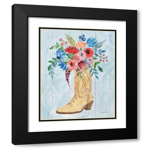 Cowgirl II Black Modern Wood Framed Art Print with Double Matting by Zaman, Farida