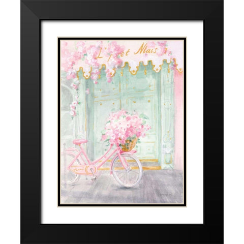 Pastel Paris I Black Modern Wood Framed Art Print with Double Matting by Nai, Danhui