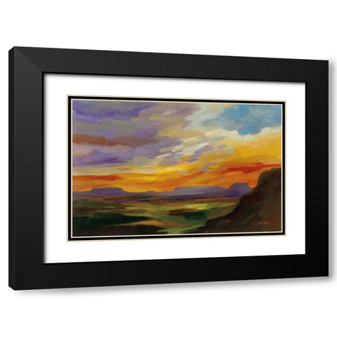 Sonoran Desert Sunset Black Modern Wood Framed Art Print with Double Matting by Vassileva, Silvia