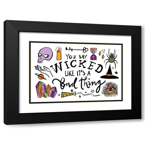 Spell Bound I Black Modern Wood Framed Art Print with Double Matting by Zaman, Farida