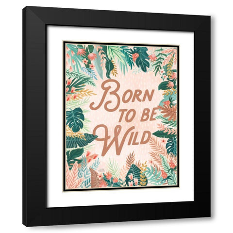 Jungle Hangout VI Born to be Wild Black Modern Wood Framed Art Print with Double Matting by Marshall, Laura