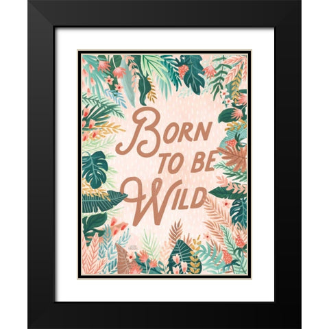 Jungle Hangout VI Born to be Wild Black Modern Wood Framed Art Print with Double Matting by Marshall, Laura
