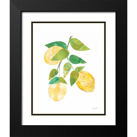 Summer Lemons I Black Modern Wood Framed Art Print with Double Matting by Prahl, Courtney