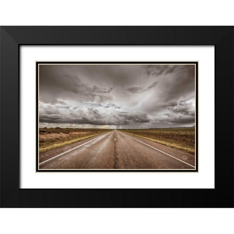 Into The Storm Black Modern Wood Framed Art Print with Double Matting by Larson, Nathan