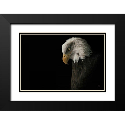 Eagle Bow Black Modern Wood Framed Art Print with Double Matting by Larson, Nathan