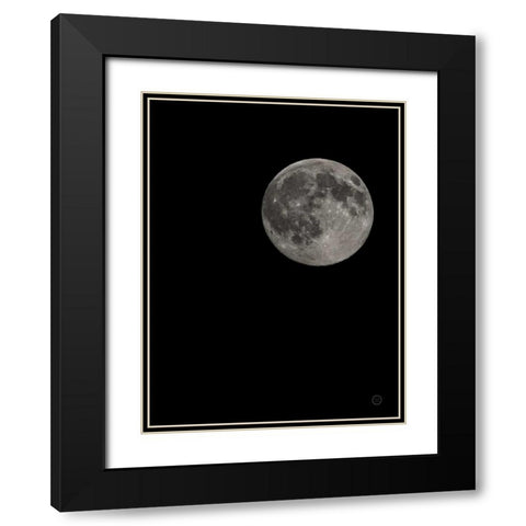 Moon Detail I Black Modern Wood Framed Art Print with Double Matting by Larson, Nathan