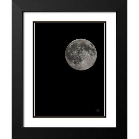 Moon Detail I Black Modern Wood Framed Art Print with Double Matting by Larson, Nathan
